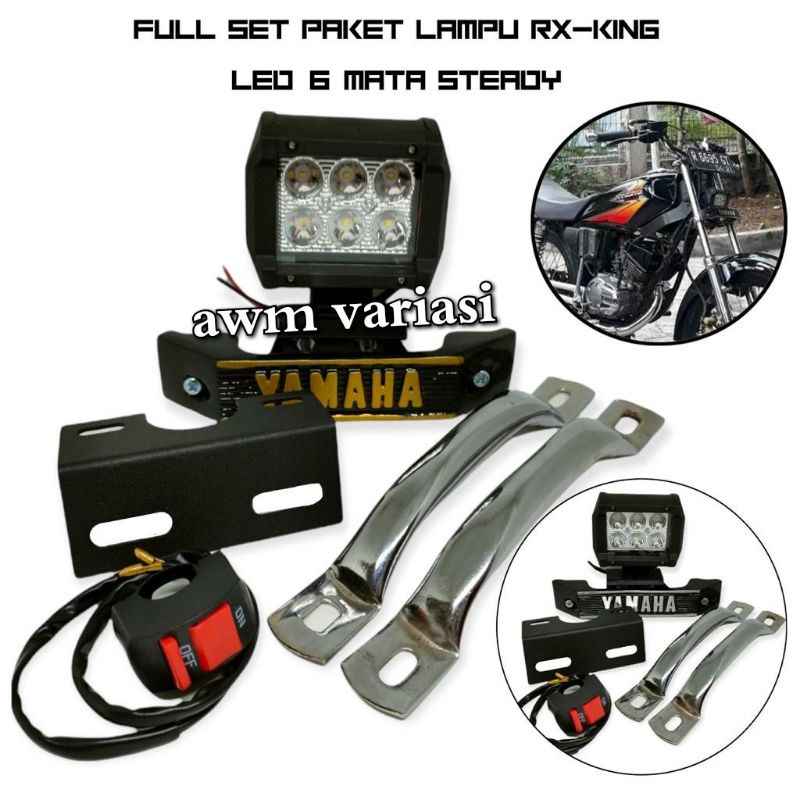 lampu depan rx king led set kumis kucing rxking dan begel samping rx king plus stop mini bonus saklar