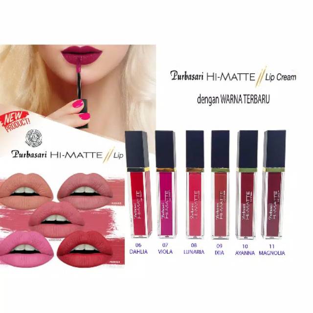 Purbasari lip matte cream