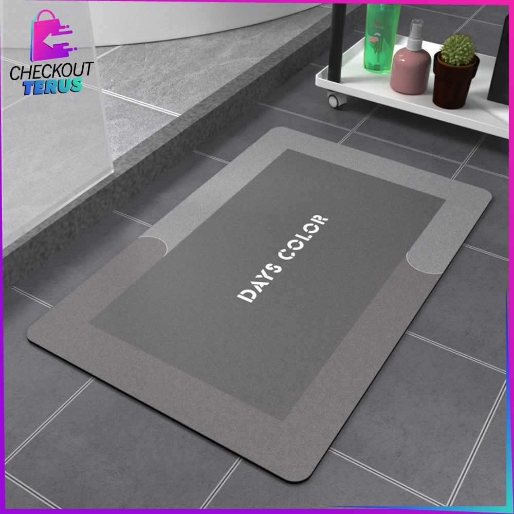 CT C496 C498 Keset Lantai Rumah Anti Slip Keset Kamar Mandi Dapur Anti Bakteri Cepat Serap Air Keset Kaki Diatomite