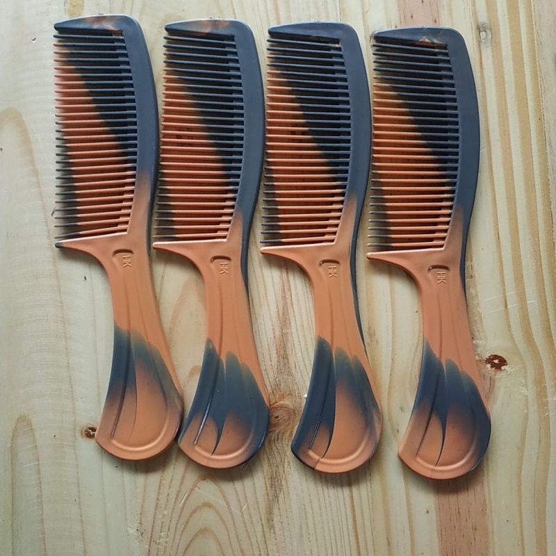 Sisir Rambut Twin Lurus Panjang Coklat combinasi/Sisir Coklat panjang 20cm