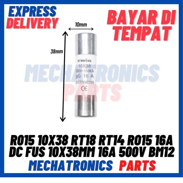 [PAS-9725] R015 10X38 RT18 RT14 RO15 16A DC FUSE LINK 10X38MM 16A 500V BM12
