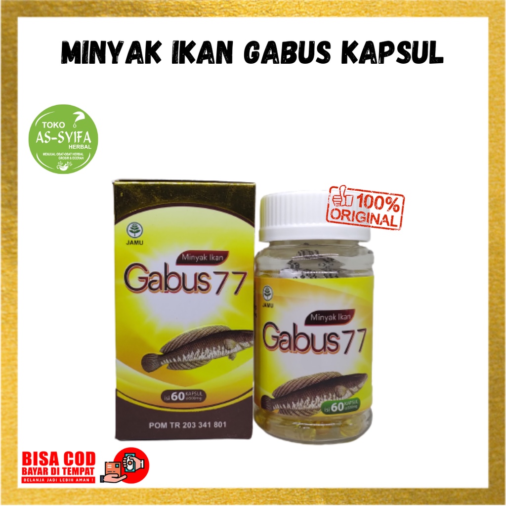 Minyak Ikan Gabus 77 Kapsul Darusyifa Albumin Asli / Minyak Ikan Gabus Pasca Operasi