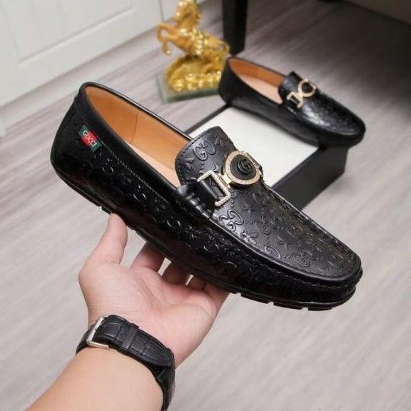 sepatu pria loafer G mirror slip on shoes type lv dg999 kasual tanpa tali