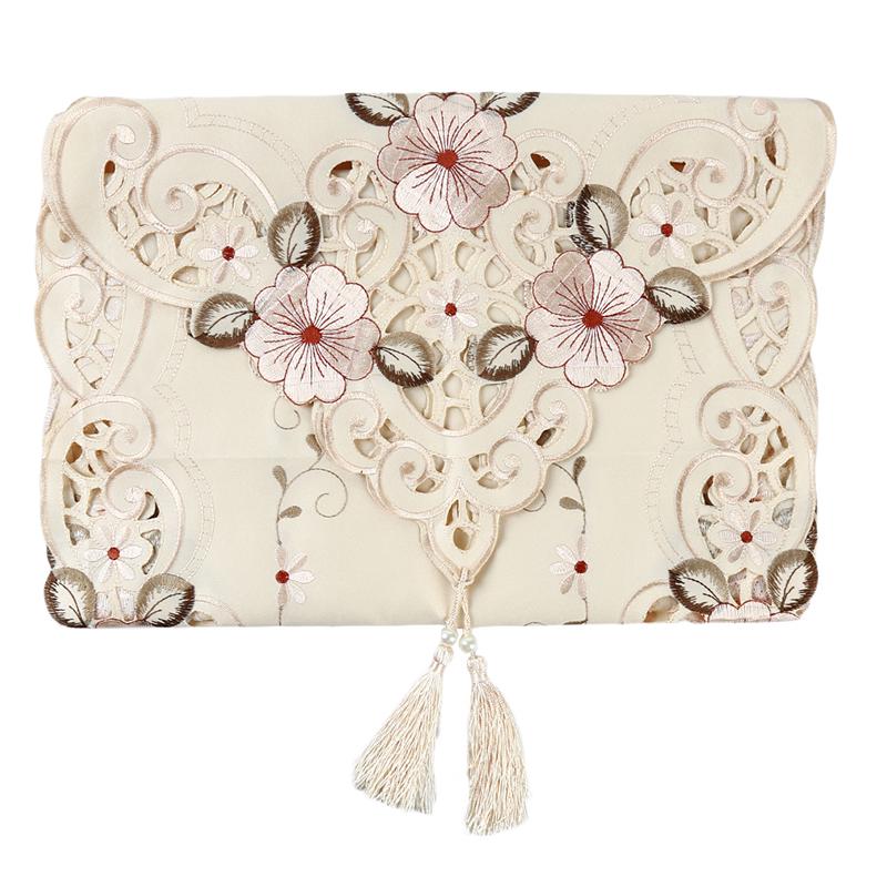 Taplak Meja Klasik Motif  Bordir Bunga  untuk Dekorasi  Ruang  Taplak Meja Klasik Motif  Bordir Bunga  untuk Dekorasi  Ruang