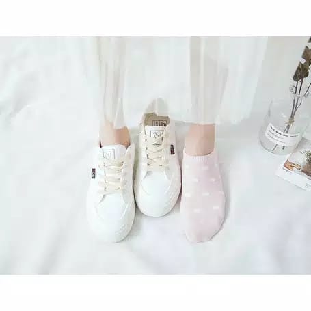 Logo Love Kaos Kaki Wanita Murah Semata Kaki Ankle Socks Nyaman Dipakai Import