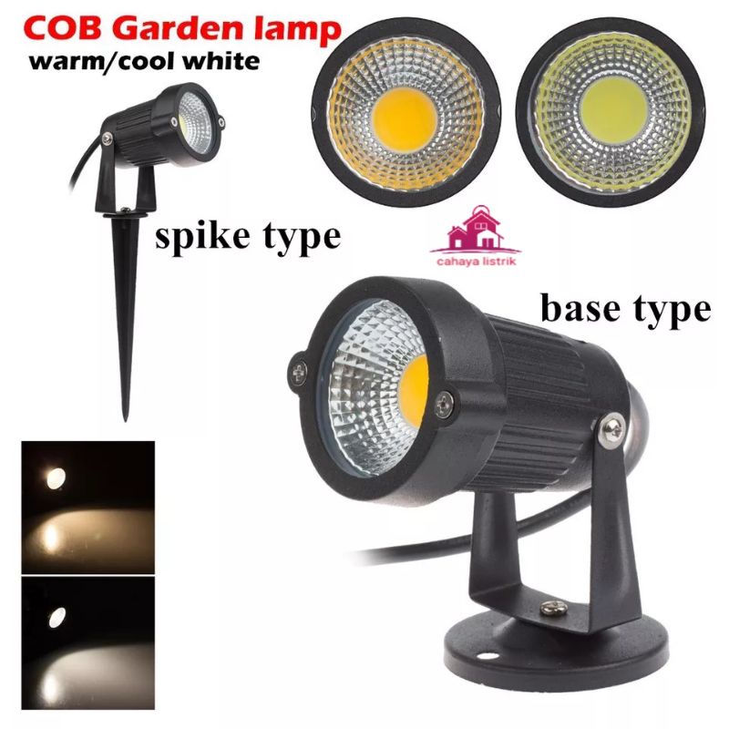 LAMPU TAMAN LED  5 WATT / 10 WATT PIRINGAN / 5 MATA /COB LED TANCAP LED SOROT TAMAN LAMPU SOROT TAMAN