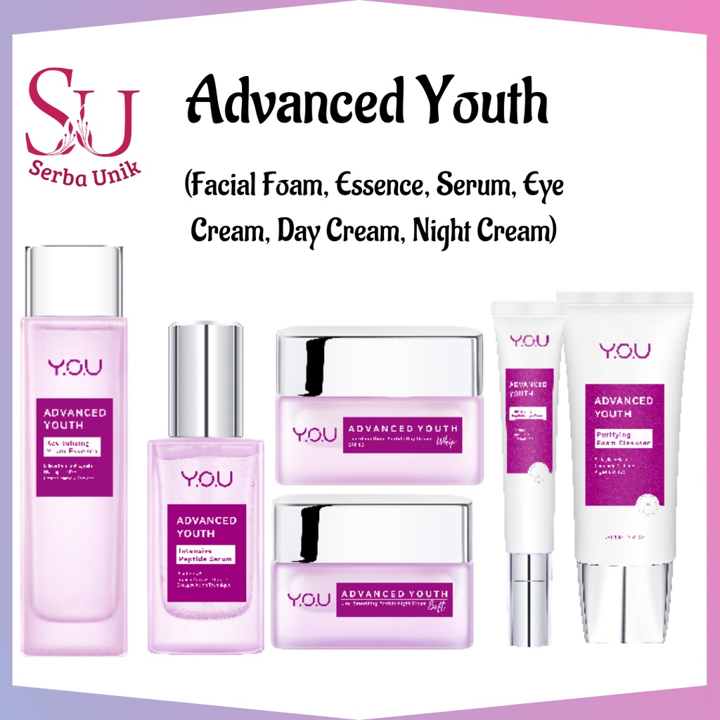 You Advanced Youth Revitalizing Micro Essence / Intensive Peptide Serum / Line Smoothing Peptide Night Cream / Peptide Eye Cream / Purifying Foam Cleanser