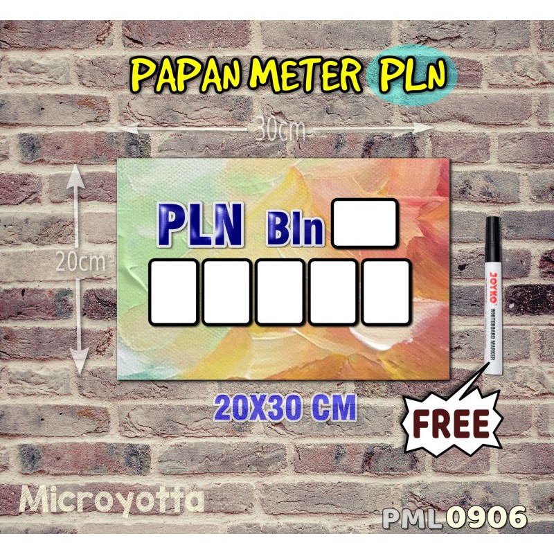 

Microyotta Papan Meter Listrik PLN PAM motif Unik - Lukis 06