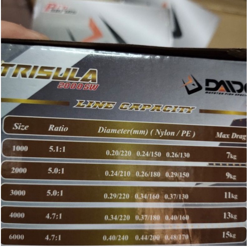 reel pancing daido trisula spin sw saltwater 1000 2000 3000 4000 6000 body metal