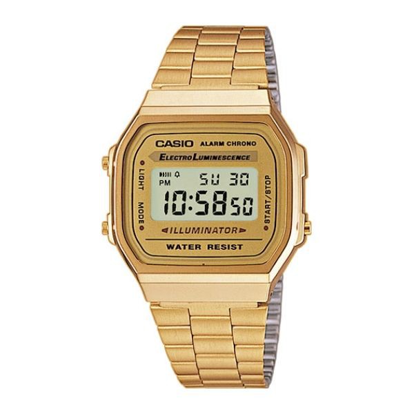 JAM TANGAN WANITA CASIO A-168WG-9 ORIGINAL - A168WG GOLD