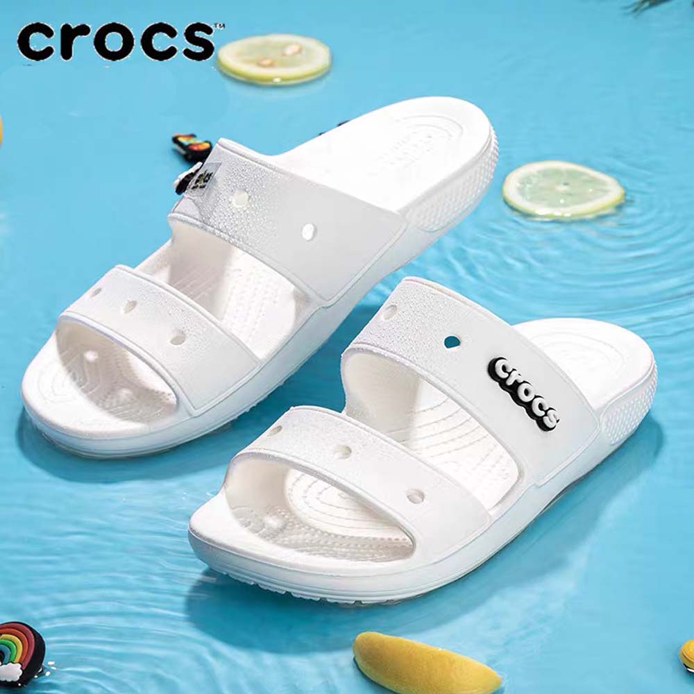 Sandal Crocs Classic Two - Strap Slide  Crocs Sandal Pria dan Wanita Anti Air