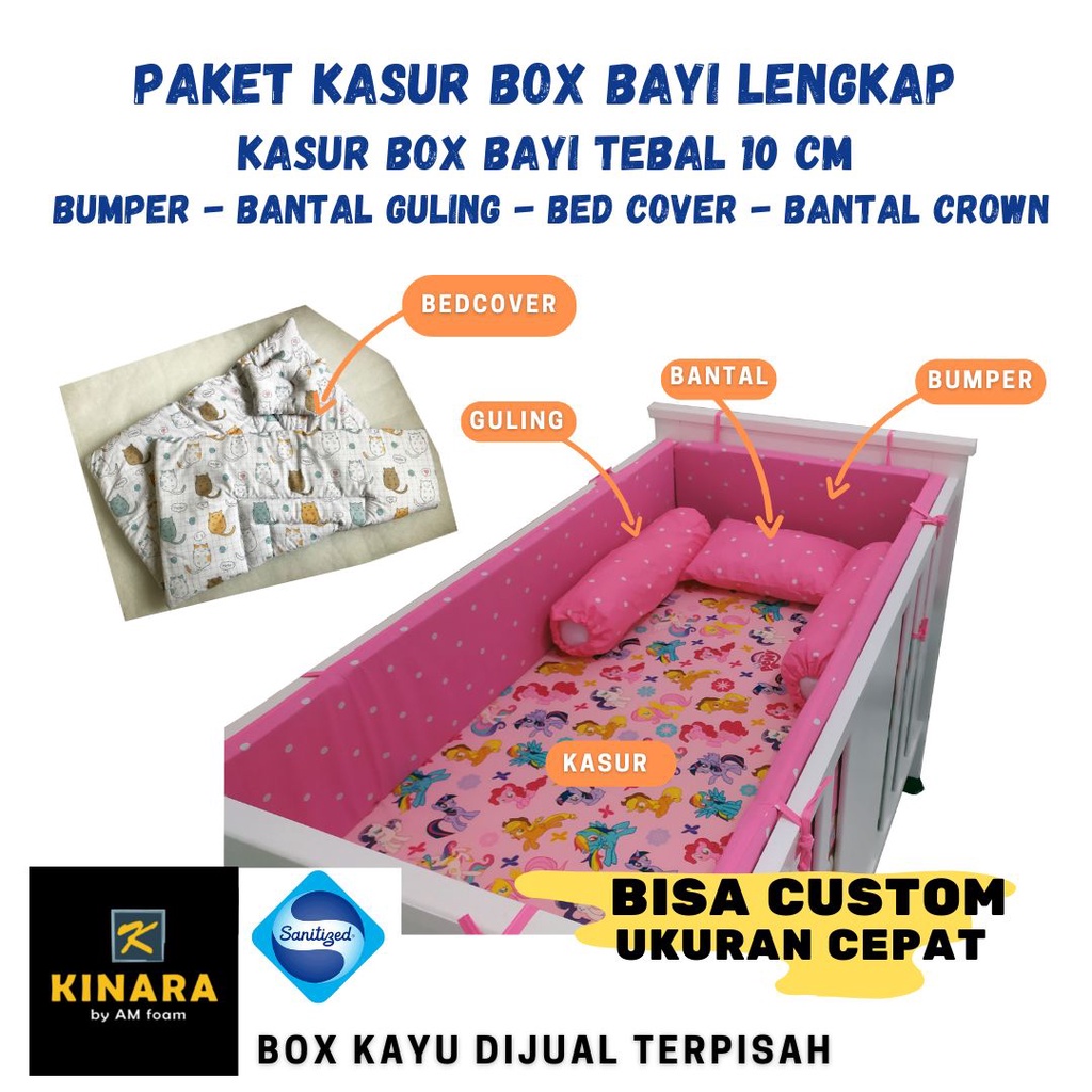 Paket Kasur Box Bayi Tebal 10 cm