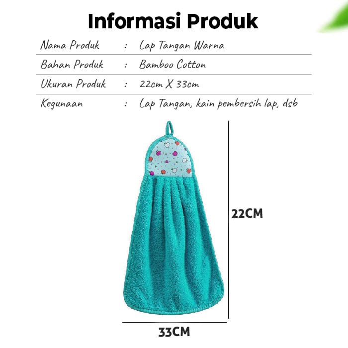 COD - Smoothlyshop89 - Lap Tangan Kain Handuk Pembersih Meja Piring Dapur Serbet Microfiber Gantung Murah Berkualitas - H25