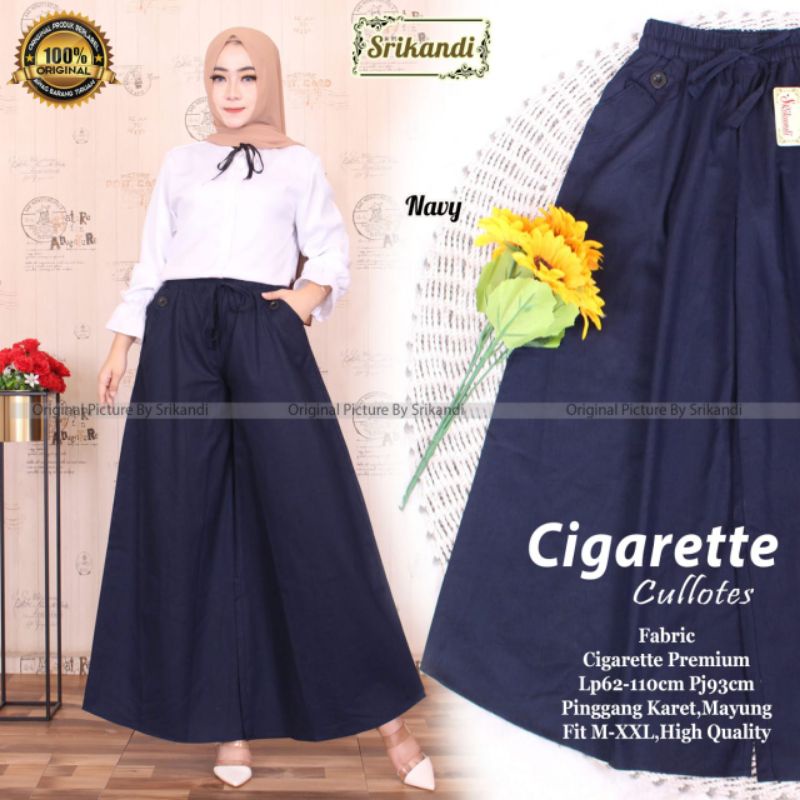 Celana kulot bahan polos / cigarette cullotes by srikandi / kulot polos