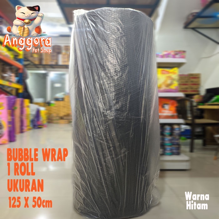 1 Roll Pembungkus paket / BUBBLE WRAP ukuran 125cm x 50m warna hitam Premium Quality