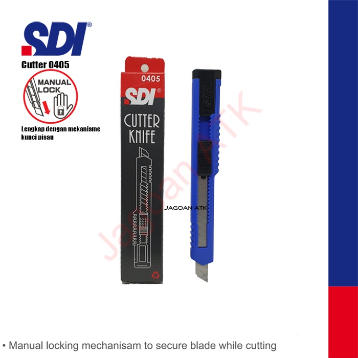 

Cutter Kecil 9mm Manual Lock SDI 0405