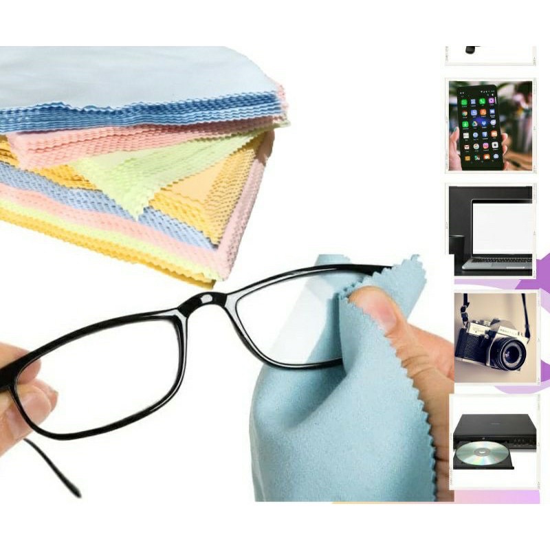 Lap Microfiber/ Kain pembersih kacamata / Hp/ Kamera/ Laptop bahan halus