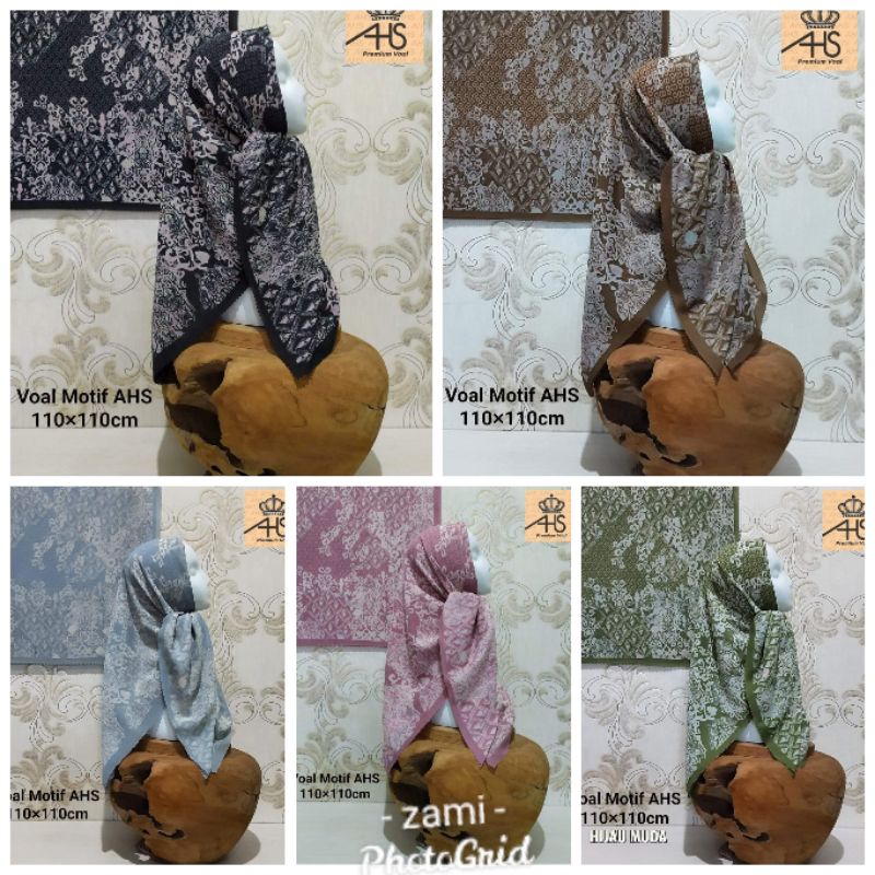 HIJAB SEGI EMPAT MOTIF MEIZAYA AHS