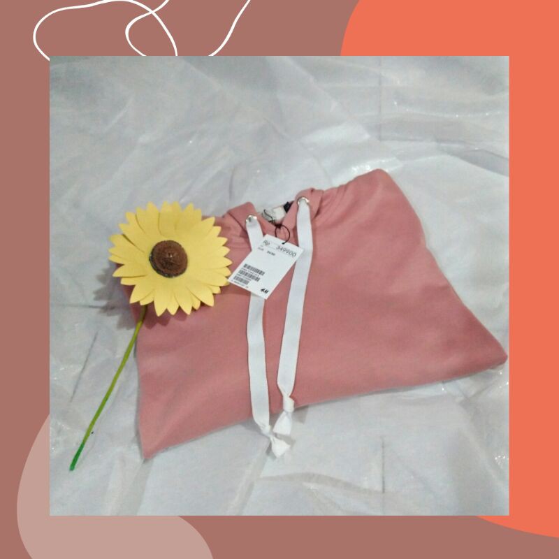 HOODIE CROP DUSTY PINK