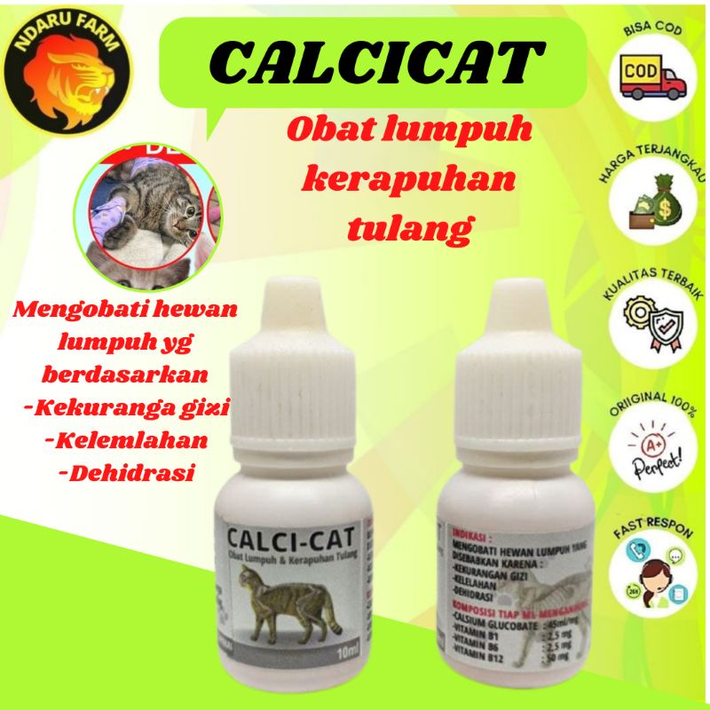 OBAT LUMPUH KUCING OBAT KEJANG DEHIDRASI KERAPUHAN TULANG NDARUFRAM