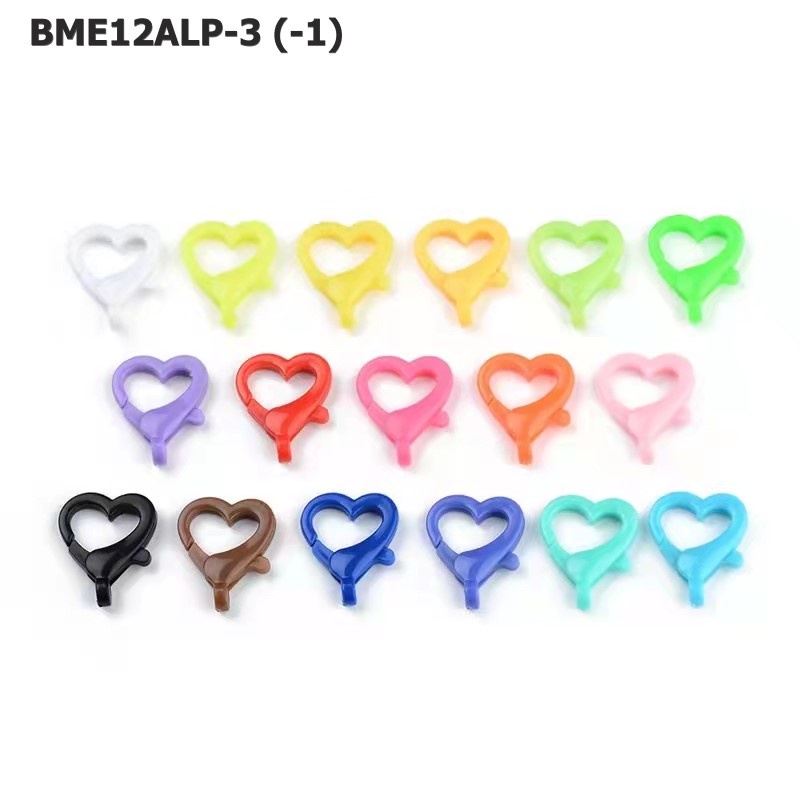 Kokot Udang Kait Plastik Bentuk Love Warna-Warni