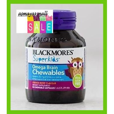 Vitanak- Blackmores Superkids Omega Brain Chewable - 50 Capsules -Asliii.
