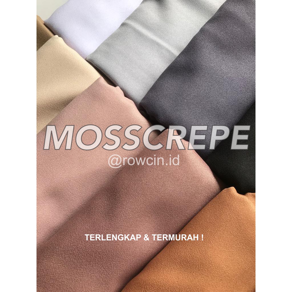 KAIN MOSSCREPE PREMIUM TERLENGKAP LANGSUNG PABRIK KAIN MOSCHINO KAIN CREPE POLOS METERAN