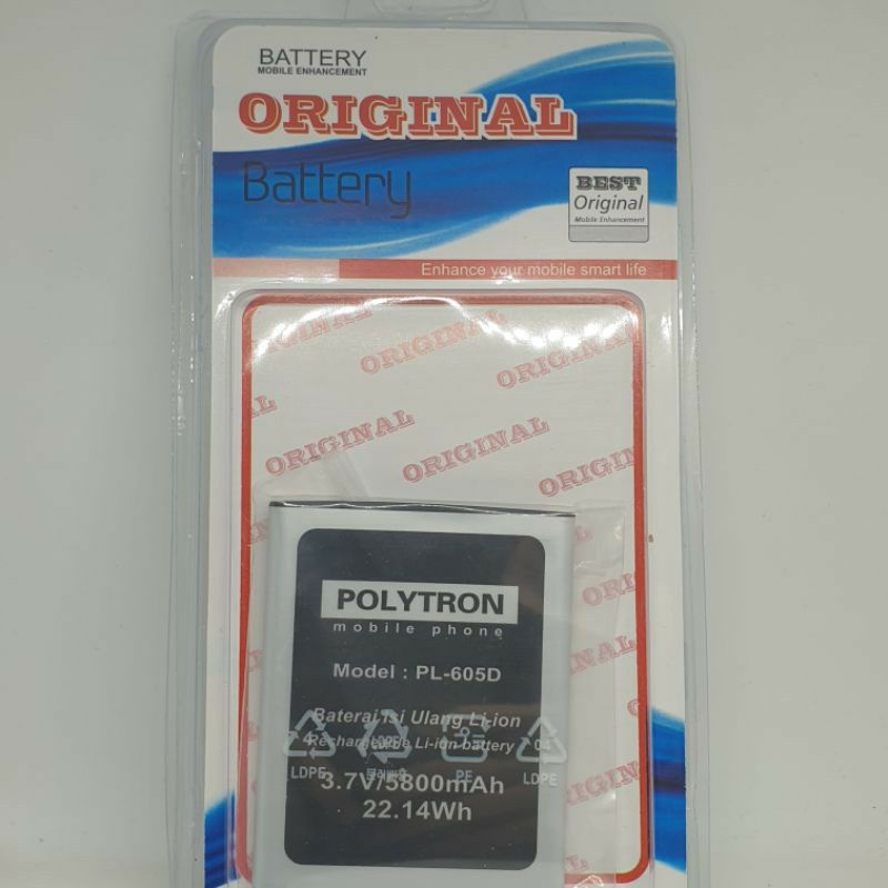 BT BATERAI BATTREY BATREI BATRE POLYTRON PL 605D ROCKET S2 R2457 PL-6Q5A PL6Q5A Double Power