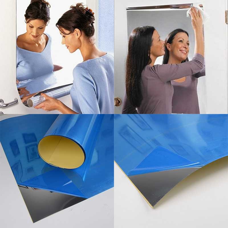 FatihShop SOLEDI Sticker Dekorasi Dinding Reflection Mirror PVC 50x100cm - SL02