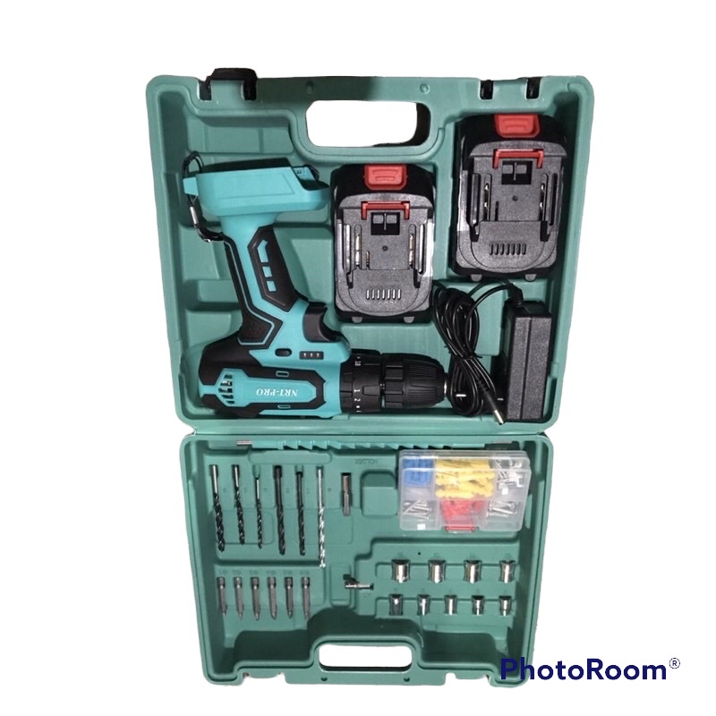 MESIN BOR BESI BETON KAYU BATERAI NRT- PRO CORDLESS DRILL 20V