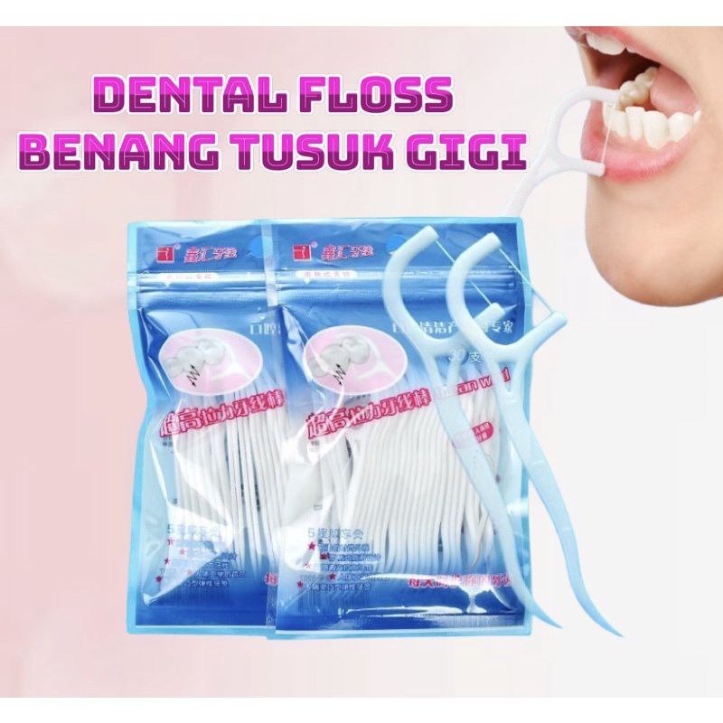 Dental Floss Gigi Flosing Gigi Tusuk Gigi Isi 30pcs Flossing Gigi Pembersih Gigi