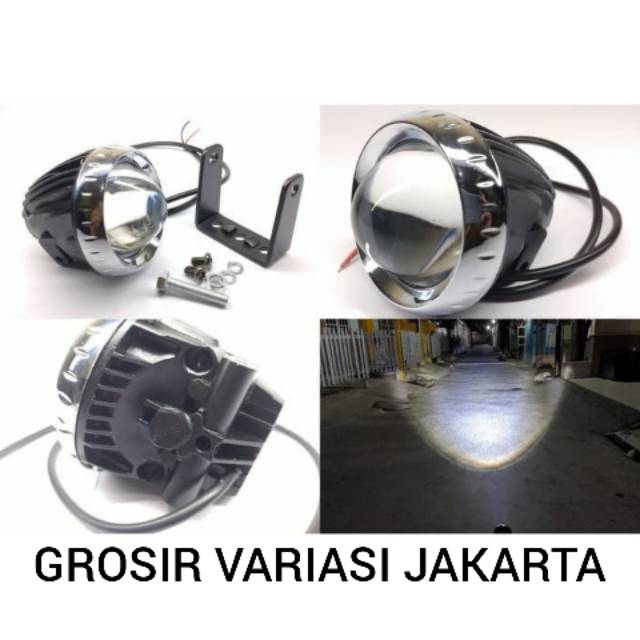 Lampu sorot tembak foglamp projector mt24 sinar garis cut off motor mobil tembus kabut dan hujan