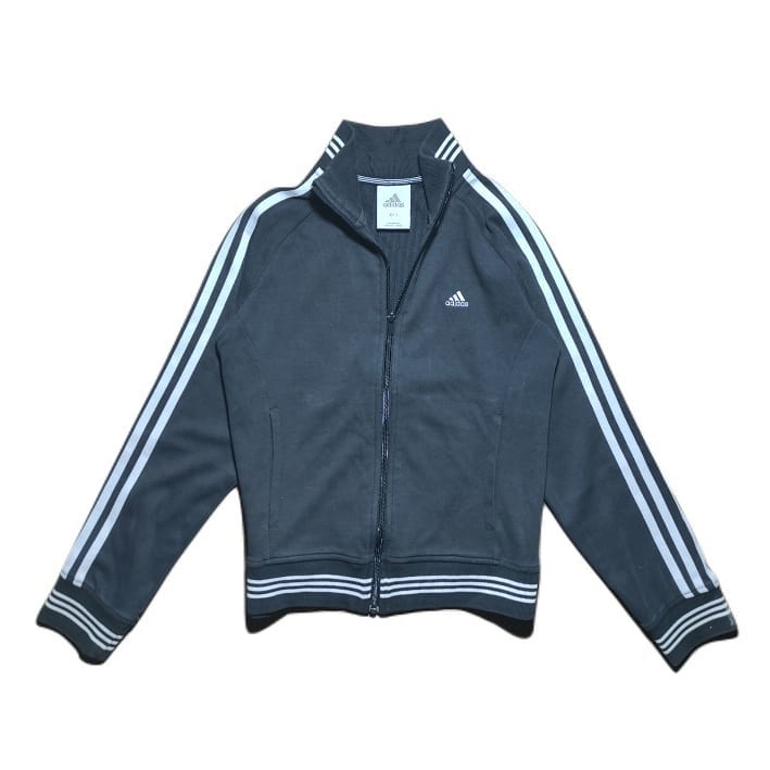 JAKET TRACKTOP ADIDAS STRIPES RETRO VINTAGE FULL ZIPPER WANITA CEWE KASUAL JACKET SPORT BRANDED MURA