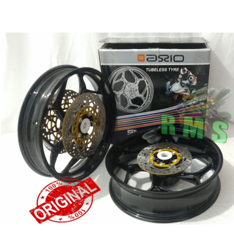 Velg Axio Vixion New R15 Old v2 Tapak lebar depan double disc ukuran depan 3inc belakang 4,5inc