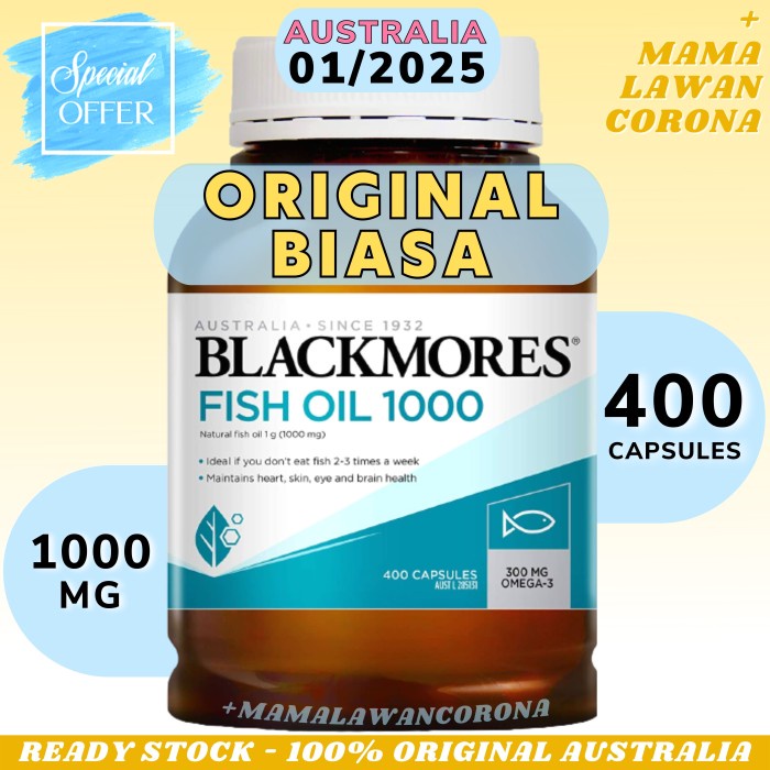 BLACKMORES FISH OIL 1000 AUSTRALIA BLACKMORES FISH OIL 1000MG 400 XL735