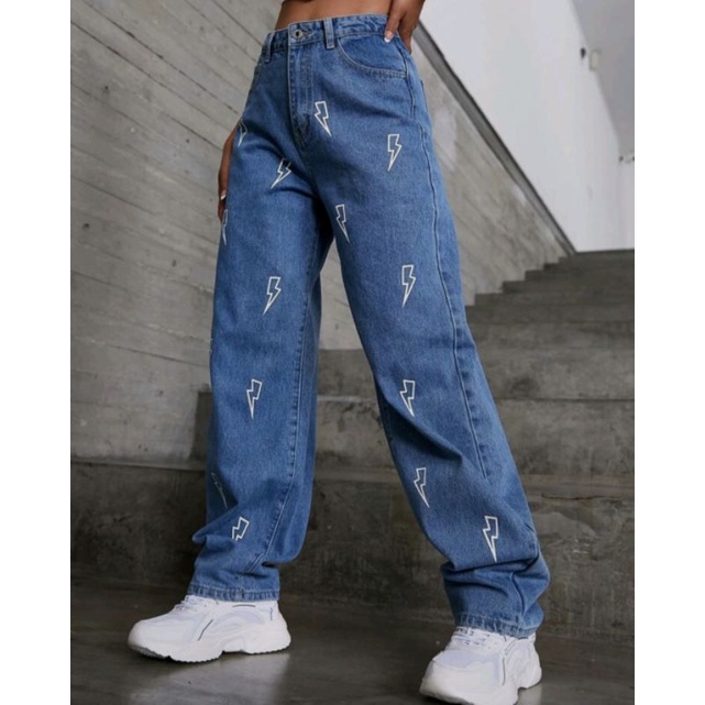 painted jeans/ painting jeans cullote/ jeans petir