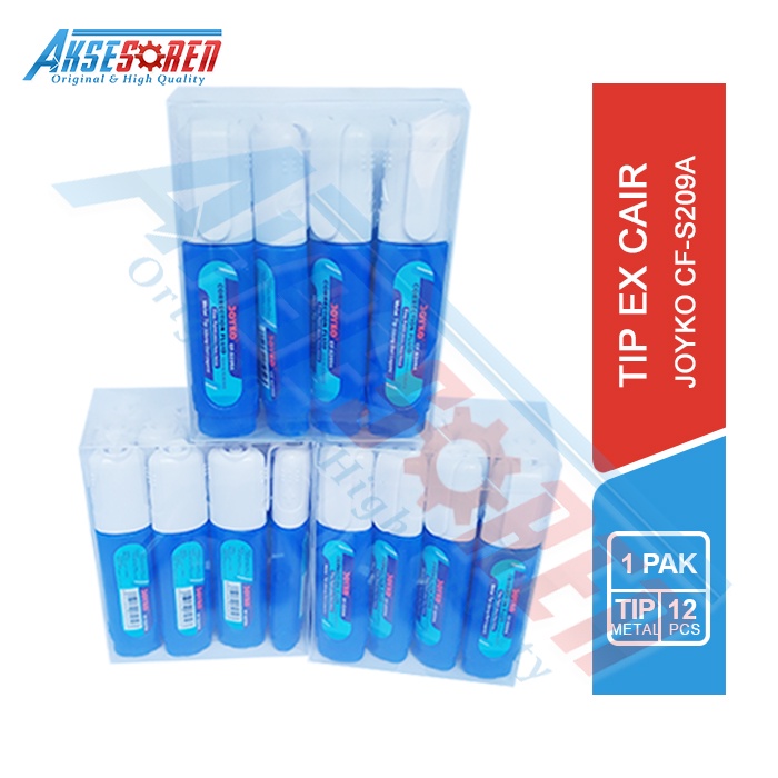 

Tipe Ex Fluid Joyko [CF-S209A/12 pcs] / Tip X Cair Penghapus Pulpen / Corection Tape / Tipe-x 1 Pack
