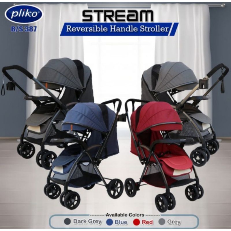 Stroller baby pliko stream 387 / kereta dorong bayi pliko stream / stroller pliko reversible handle