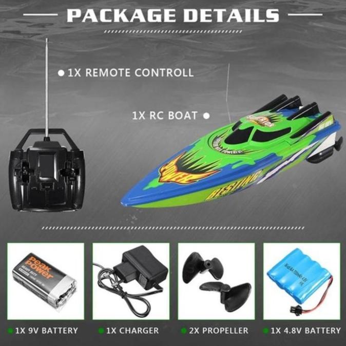 Mainan Remote Control Perahu Racing Boat / Mainan RC Kapal Balap Yacht