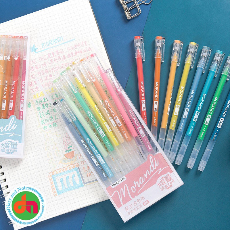

Satu Set Pulpen Tinta Gel Morandi Real Colors Gel Pen Set 9pc