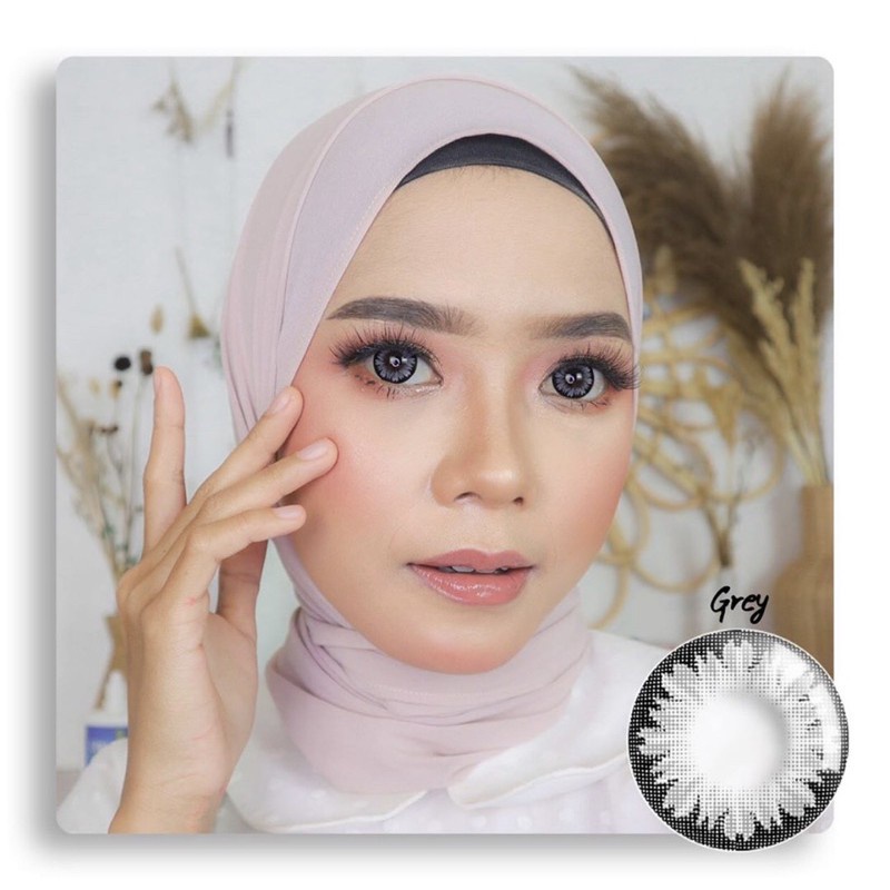 SOFTLENS X2 MOCHI MINUS (-3.25 s/d -6.00) BIG EYES 16MM By EXOTICON / GREY HAZEL BLUE BLACK / Softlen Soflens Soflen