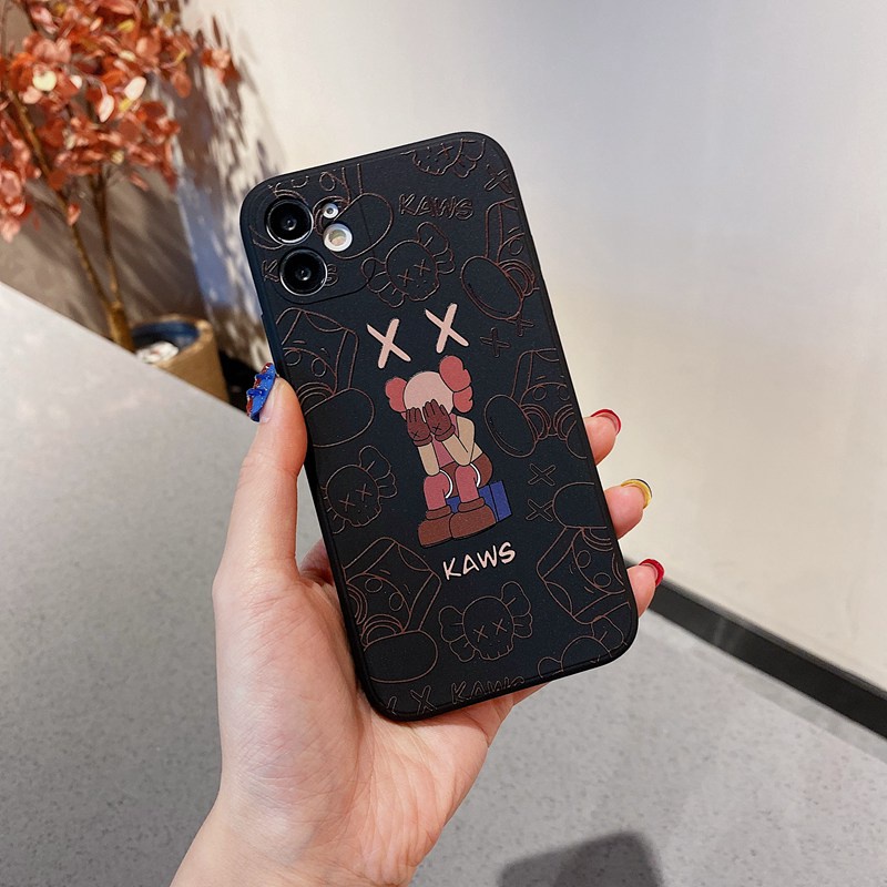 Edge Black KAWS Funny Silicone Soft Case iP iPhone 6 6S 7 8 + Plus X XS XR 11 12 13 Pro Max Casing Xiaomi Redmi 8 9 10 9A 9C 9T Note 7 11 Pro