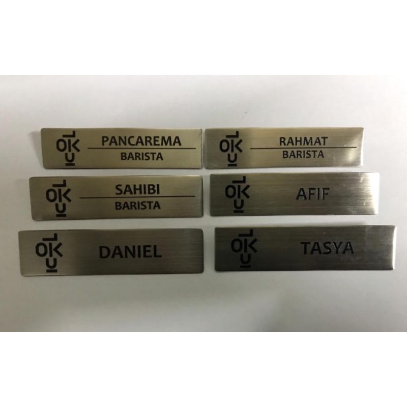 

Name Tag / Name Tag Magnet / Name Tag Stainless / Name Tag Kuningan / Name Tag Custom / Name Tag Custom / Name Tag Satuan / Name Tag Murah