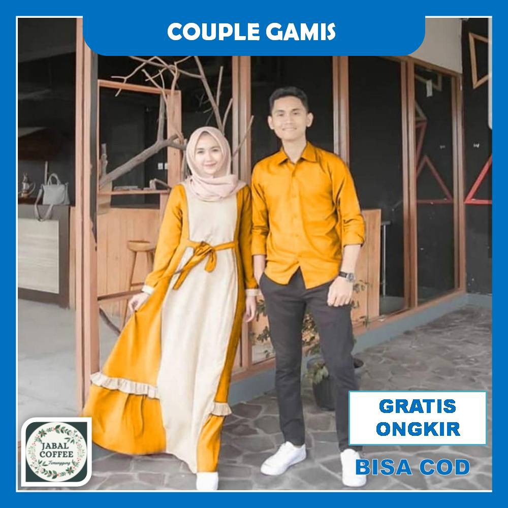 Couple Katun Moscrep Halus Terbaru / Couple Gamis Sarimbit Kebaya Kondangan J26