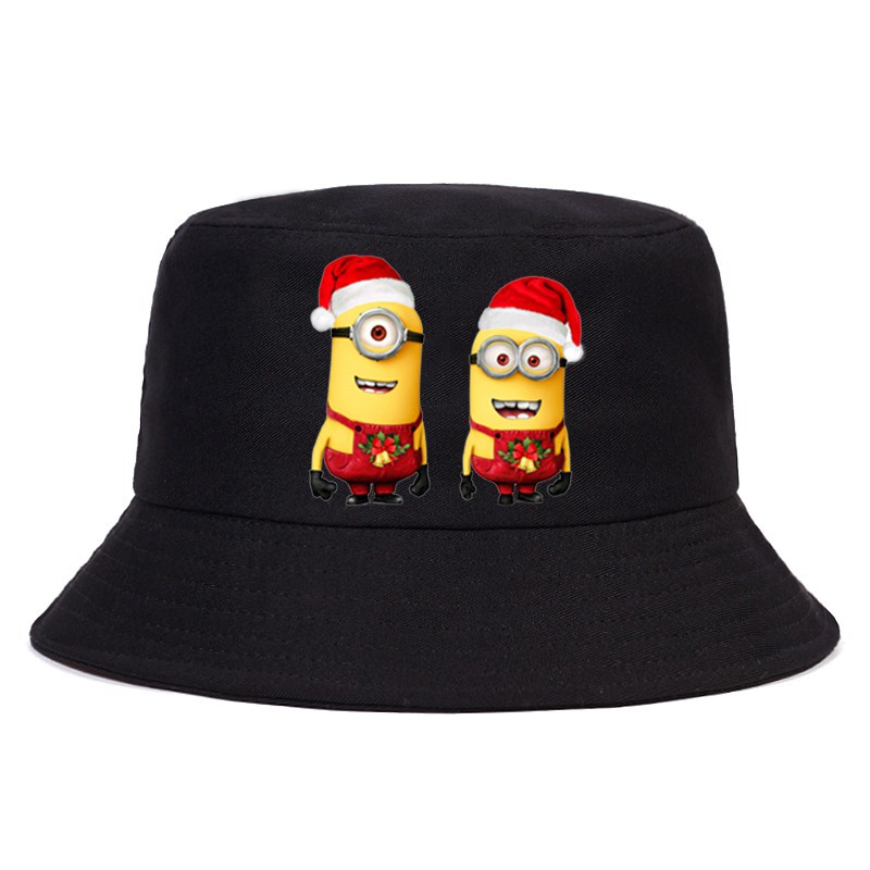 Topi bucket Motif Minions Gaya Kasual hip-hop Untuk Pria Dan Wanita