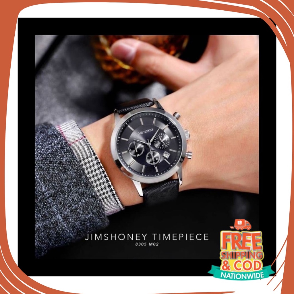 JAm Cewe Pink Bue Sky Gold Silver rubber Anti karat Air / JIMS HONEY JH JT 8305 Man Watch Jam Tangan