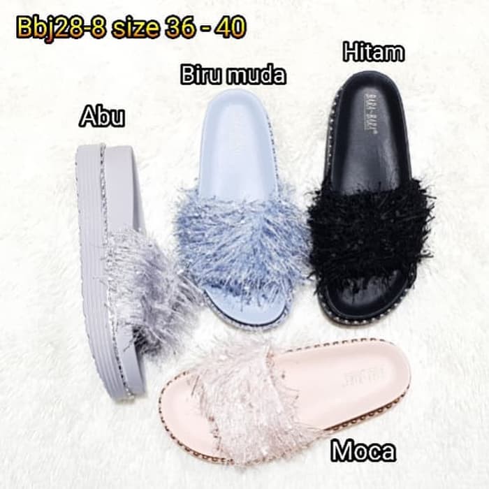 Jelly Sandal Wanita Bara Bara Import Sendal Karet Wedges Bbj28-8