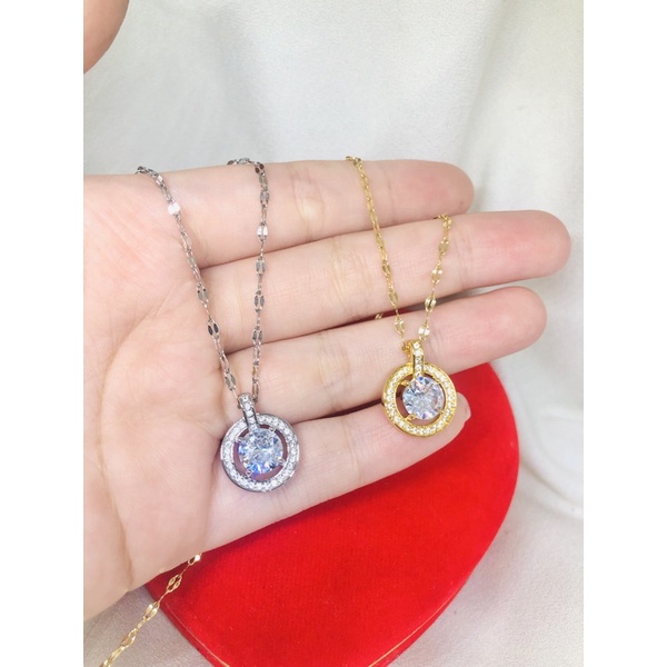 kalung liontin titanium wanita cantik murah anti karat