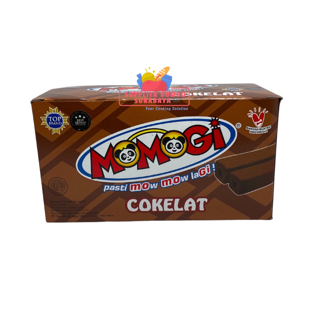 Momogi Stick Snack Keju Jagung Bakar Coklat Seaweed Cappucino 1 BOX