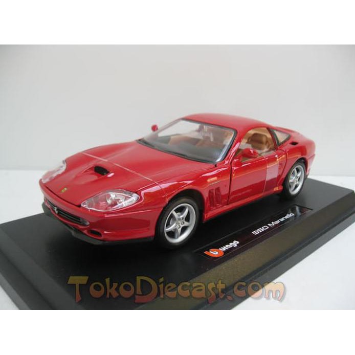 Terbaru Ferrari 550 Maranello Merah (Diecast Miniatur Mobil 1/24 Bburago)